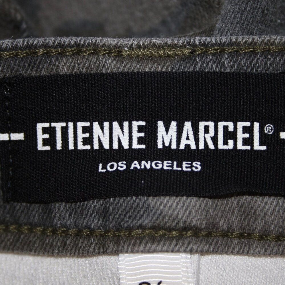 Etienne Marcel Jeans Sz 26 x 28 Charcoal MultiColor Camo Skinny Cotton Poly Jean - Picture 10 of 16